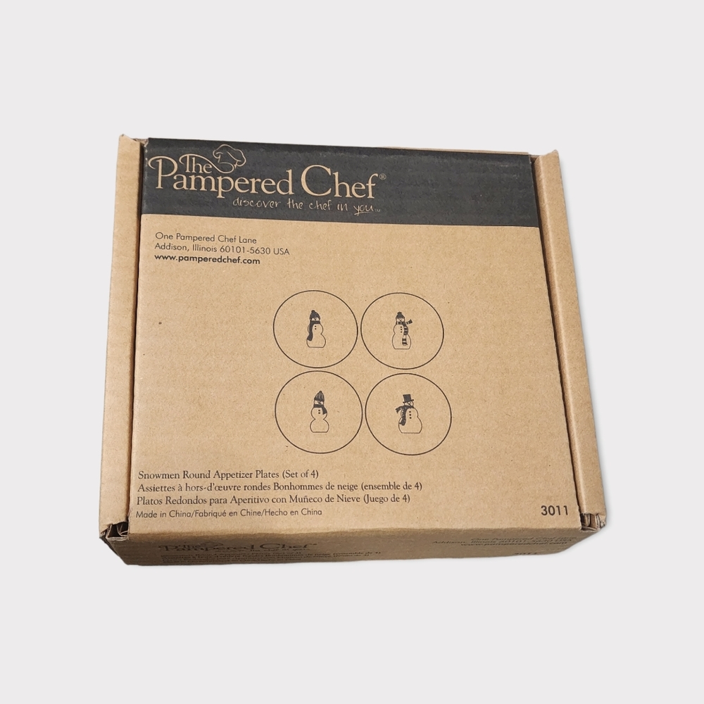 Pampered chef snowman appetizer‎ plates